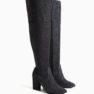 Black glitter over the knee boots. Size 12